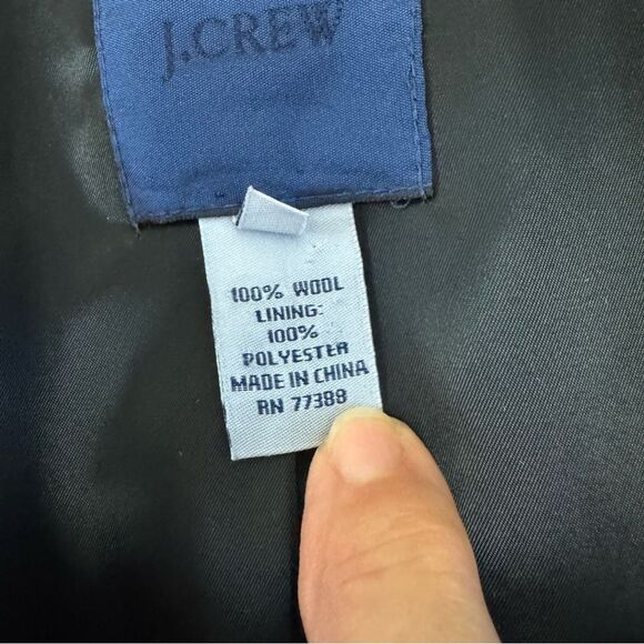 J Crew‎ 100% Wool Black Preppy Office Blazer Size 2 - Picture 6 of 11